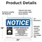 Signmission Laundry Room Rules Do Not Overload Sign With Symbol, 24 in W x Rectangle, Vinyl Decal OS-2PACK-NS-D-1824-L-13981 - alternate 3